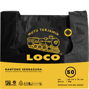 กล่องพลาสติกสีดำ LOCO ขนาด 50x75 แข็งแรง ทนทาน เหมาะสำหรับการบรรจุภัณฑ์และการปกป้องสิ่งของในชีวิตประจำวัน - Product Image 1