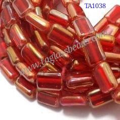 Vente en gros de perles de verre cristal multicolores en forme d'arc-en-ciel pour fenêtre doublure métallique perles rectangulaires plates pour la fabrication de bijoux - Product Image 2