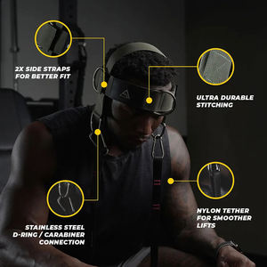 Arnés de Cabeza para Hombre, para Entrenamiento de Fuerza y Gimnasio, Ajustable, de Neopreno y Algodón, con Logotipo Personalizable - Product Image 4
