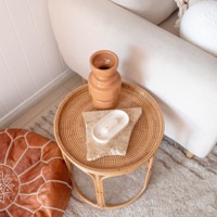 Belle table en rotin petit cercle en gros artisanat en osier naturel tables basses et thé rondes pour l'exportation