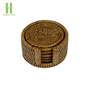 VENTA CALIENTE: Salvamanteles Redondos Tejidos a Mano de Jacinto de Agua y Ratán Ecológicos para Bodas y Cenas - Product Image 2