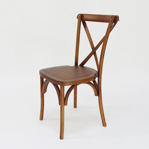 Toptan Rattan ziyafet mobilya katı ahşap çapraz geri düğün olaylar için ahşap sandalye - Product Image 6