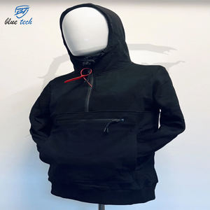 Heavyweight Winter <b>Zip</b>-Up <b>Hoodies</b> for <b>Men</b>-Custom Embroidery & Digital Printing Plain Dyed Woolen Fabric Windproof Design <b>Pocket</b> - Product Image 1
