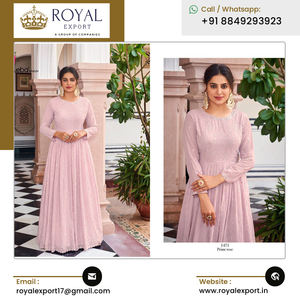 Vêtements ethniques indiens Nouveau Designer Premium Georgette & Chinon Broderie Robe par Royal Export à prix raisonnable - Product Image 6