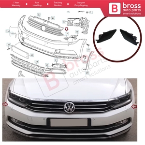 BSP1019 Headlight <b>Washer</b> Cover Cap Set 3G0807937 38 for Passat B8 3G 2015-2019 - Product Image 5