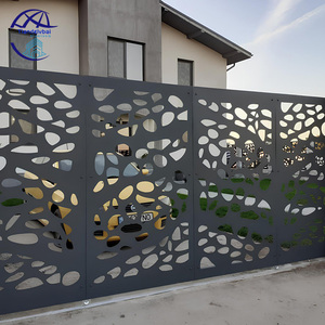 Valla de privacidad de aluminio con recubrimiento en polvo de tamaño personalizado moderno Valla de corte láser para jardín - Product Image 4