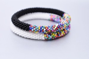 Bracelet manchette en perles faites à la main-Manchette pour femmes et filles - Product Image 6