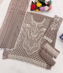 Nouvelle collection de salwar kameez pour femmes en faux georgette avec dupatta pour les mariages et les fêtes, disponible à un prix abordable - Product Image 5