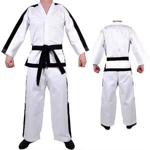 Combinaisons de karaté en coton unisexe en gros, uniformes de taekwondo de haute qualité pour hommes et femmes, logo personnalisé, vêtements d'arts martiaux - Product Image 5