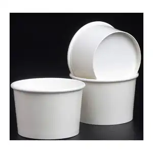 Malaysia Hot Selling Top-Qualität individuell bedrucktes Papier Dessert Cup Bowl Single Wall 3,5 Unzen White Paper Ice Cream Cup