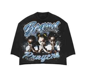 2025 Top Tendance O-Neck T-Shirt pour Hommes Boxy Fit 100% Coton Solide Surdimensionné Poids Lourd DIY Street Style Personnalisé Tricoté Écran - Product Image 4