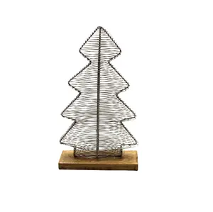 Handmade <b>Christmas</b> Decoration Nickel Iron/<b>Wood</b> X Mas <b>Tree</b> <b>Christmas</b> Ornament Tabletop for Home Decoration Customized - Product Image 1