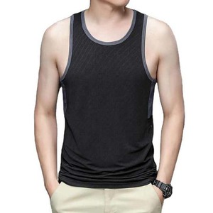 OEM Logo personnalisé Débardeurs sans manches pour hommes Sports Gym Workout Haute qualité Séchage rapide Respirant Grande taille Débardeurs à col rond - Product Image 2