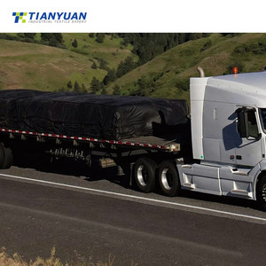 Bâche en vinyle <span class=keywords><strong>ultra</strong></span> légère noire pour bois, 20' x 27' (6' de chute) - 14 oz, pour camion à plateau et remorque - Product Image 2