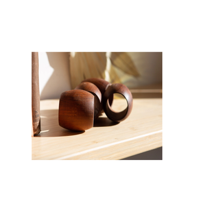 Rond de serviette en bois de marque de qualité supérieure Porte-serviettes fait main Rond de serviette de luxe plaqué or avec vente - Product Image 5