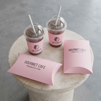 Vente flash - Boîte à sushi rose jetable personnalisée, emballage pour sandwichs et burritos, boîte en papier kraft en forme de coussin