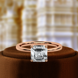 Bague de fiançailles solitaire en diamant de laboratoire 2 carats 14K jaune/blanc/or rose classique à 4 griffes IGI - Product Image 2