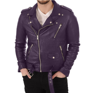 Veste en cuir de vêtements pour hommes, veste en cuir nouvelle mode, veste en cuir coupe-vent pour hommes, vente en ligne - Product Image 1
