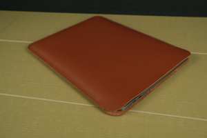 Housse pour ordinateur portable en cuir pleine fleur légère faite à la main Logo couleur personnalisable durable pour les professionnels du bureau - Product Image 4