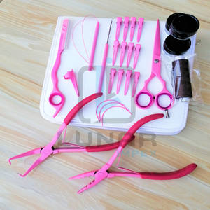 Alicates de agarre con mango suave, Kit de herramientas de extensión de cabello en Color rosa caliente con accesorios personalizados - Product Image 2