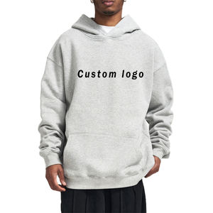 Sudadera con capucha lisa de algodón 100% Unisex, conjunto de sudaderas con logotipo personalizado barato de alta calidad, ropa de lana de gran tamaño para hombres y mujeres para el invierno - Product Image 4