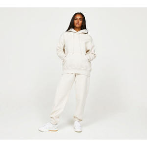 Wholesale Custom Logo Printed Winter Women's Hooded SweatSuits Two Piece Casual Hoodies Streetwear <b>100</b>% <b>Nylon</b> Bulk Quantity - Product Image 1