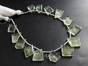 Màu Xanh Lá Cây thạch anh tím mặt hình dạng lạ mắt briolette Túp lều pantagon hình thang Marquise & vương miện cắt hạt đá giọt nước - Product Image 2