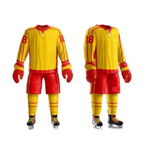 Conjunto de uniforme de hockey sobre hielo personalizado de poliéster 100% Diseña tu propio uniforme de hockey sobre hielo con tarifa al por mayor - Product Image 4