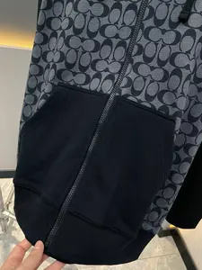 Sudadera con capucha negra y gris de moda para invierno Impresión personalizada a granel suave o bordado para eventos y promociones - Product Image 2