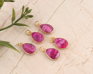 Conector de bisel hecho a mano, Conector de cuarzo solar púrpura delicado natural, Latón chapado en oro, componentes de diseñador DIY, hallazgos - Product Image 2