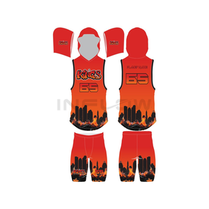 ชุดฟุตบอล OEM แบบกำหนดเอง 7v7 ผ้าโพลีเอสเตอร์ 100% แขนกุด คอวี พิมพ์ลายแบบ Sublimation เต็มตัว พร้อมพิมพ์ชื่อ/หมายเลขทีมได้ - Product Image 5