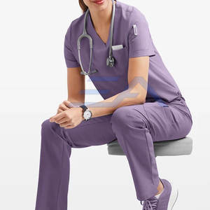 Tops Clásicos de Cuello en V para Mujer, Hechos en Pakistán, de Alta Calidad, Cómodos, Personalizables, para Uso Hospitalario, Servicio OEM - Product Image 5