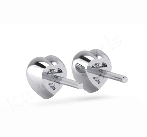 RJE03 Good Quality Custom Design Solid Silver <b>Stud</b> <b>Earring</b> Jewelry Manufacture India Heart 5mm 925 Sterling Best Gift for Women - Product Image 6