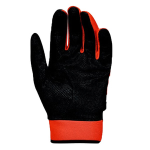 KATBROS INDUSTRY Baseball Batting Gloves Pitcher Position Full Finger Leather Breathable Waterproof Customizable <b>Red</b> Black - Product Image 5