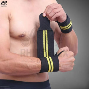 Muñequeras ajustables para levantamiento de pesas con bucles para pulgar, accesorios de gimnasio personalizados para muñequeras transpirables a la venta - Product Image 2