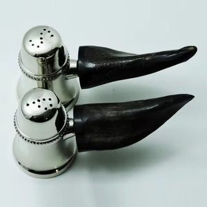 Resina y latón de diseño moderno con juego de sal y pimienta niquelada a precio barato - Product Image 2