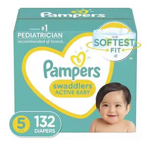 Pañales Pampers Swaddlers-Tamaño 5, suministro para un mes (132 unidades), pañales desechables ultrasuaves para bebés - Product Image 5