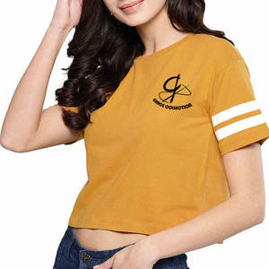 Top corto de yoga para mujer, camisetas ajustadas con diseño de hombro caído con decoración de agujeros, la mejor calidad para ropa de verano con patrón personalizado - Product Image 5