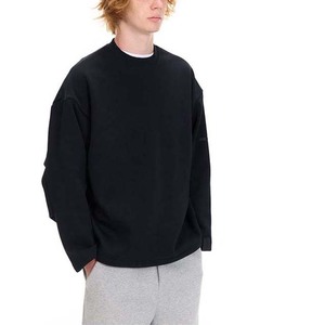 Último diseño logotipo personalizado bordado hombres 100% algodón polar pulóver cuello redondo sudaderas transpirables de secado rápido - Product Image 5