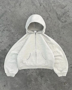 Ensemble de survêtement vintage deux pièces pour homme, de haute qualité, respirant, séchage rapide, polyester/coton, fermeture éclair, coupe ample et oversize - Product Image 2