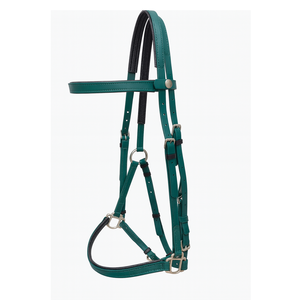 Bridon d'équitation pour dressage, cristaux or rose, cuir durable, rênes en PVC, logo personnalisé, surpiqûres fantaisie, sports équestres de course et d'équitation - Product Image 1