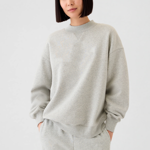 Sweat-shirt à col montant d'hiver de haute qualité pour femmes, matière polaire en polyester/coton, léger, impression personnalisée sur le devant, OEM - Product Image 1