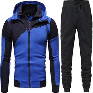 Sudadera con capucha cómoda de alta calidad para hombre, chándal de dos piezas, logotipo de Color personalizable, entrenamiento sólido, Fitness, invierno, ecológico - Product Image 1