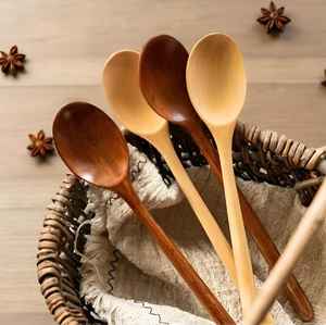 Cuchara de cocina de madera natural duradera de calidad superior perfecta para agitar o mezclar uso disponible a buen precio - Product Image 6