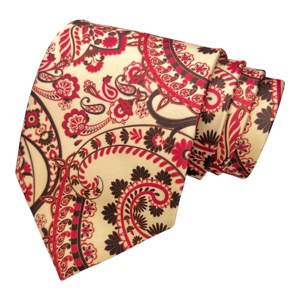 Cravate Paisley avec étiquette personnalisée Cravate en soie polyester bon marché avec boîte-cadeau Vente en gros Cravates pour hommes OEM - Product Image 5