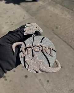 925 Silver Fine Jewelry Gold Plated Cuban <b>Chain</b> Men's Hip Hop Style Iced <b>VVS</b> Moissanite <b>Diamond</b> Star Pendant & Charms - Product Image 4