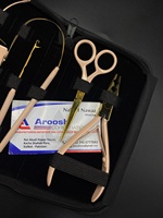 Kit d'outils professionnels pour extensions de cheveux brésiliens, comprenant des pinces à deux trous pour la pose de mèches, des outils pour cheveux Remy à double trame
