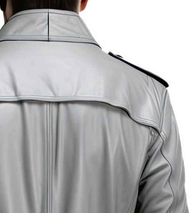 Abrigo de Cuero Genuino de Alta Gama, Hecho a Mano, Negro, para Hombre, Ropa de Invierno, Estilo Urbano y de Fiesta - Product Image 2