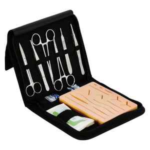 ชุดเครื่องมือผ่าตัดเหล็กเยอรมัน9ชิ้นพร้อมแหนบมีดผ่าตัดชุดเย็บแผล - Product Image 4