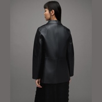 Veste de moto classique asymétrique en cuir véritable imprimé coupe-vent pour femme, personnalisable pour l'hiver